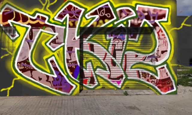 Graffiti artwork by Tkiz