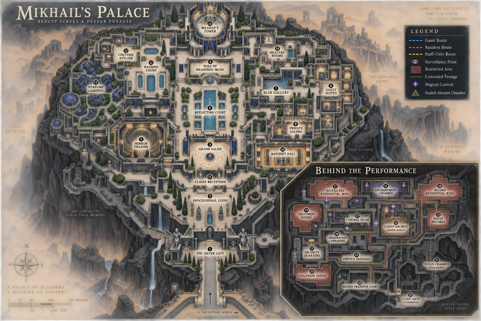 Map of Mikhail's Palace