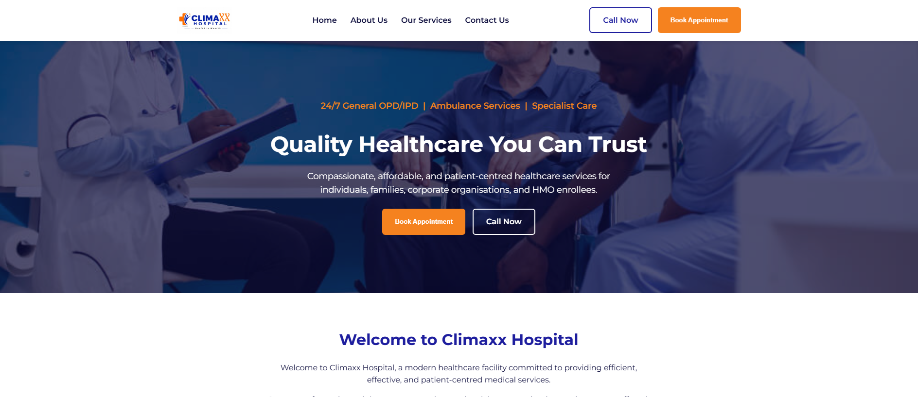 Stored capture of climaxxhospital.com