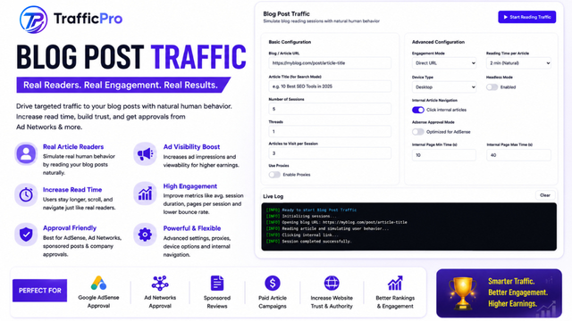 Traffic Pro Google Search Console module showing search performance data