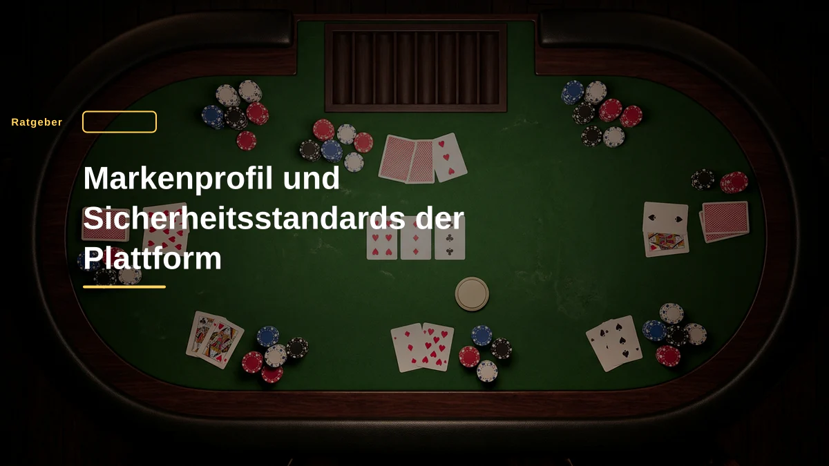Markenprofil und Sicherheitsstandards der Plattform