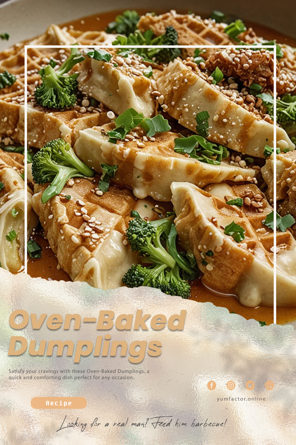 Oven-Baked Dumplings with Peanut Sauce: Satisfyingly Simple!