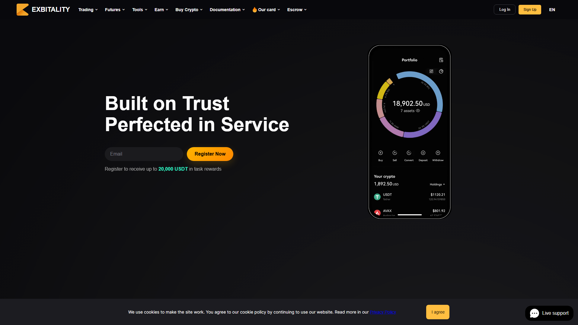 Screenshot of exbitality.com