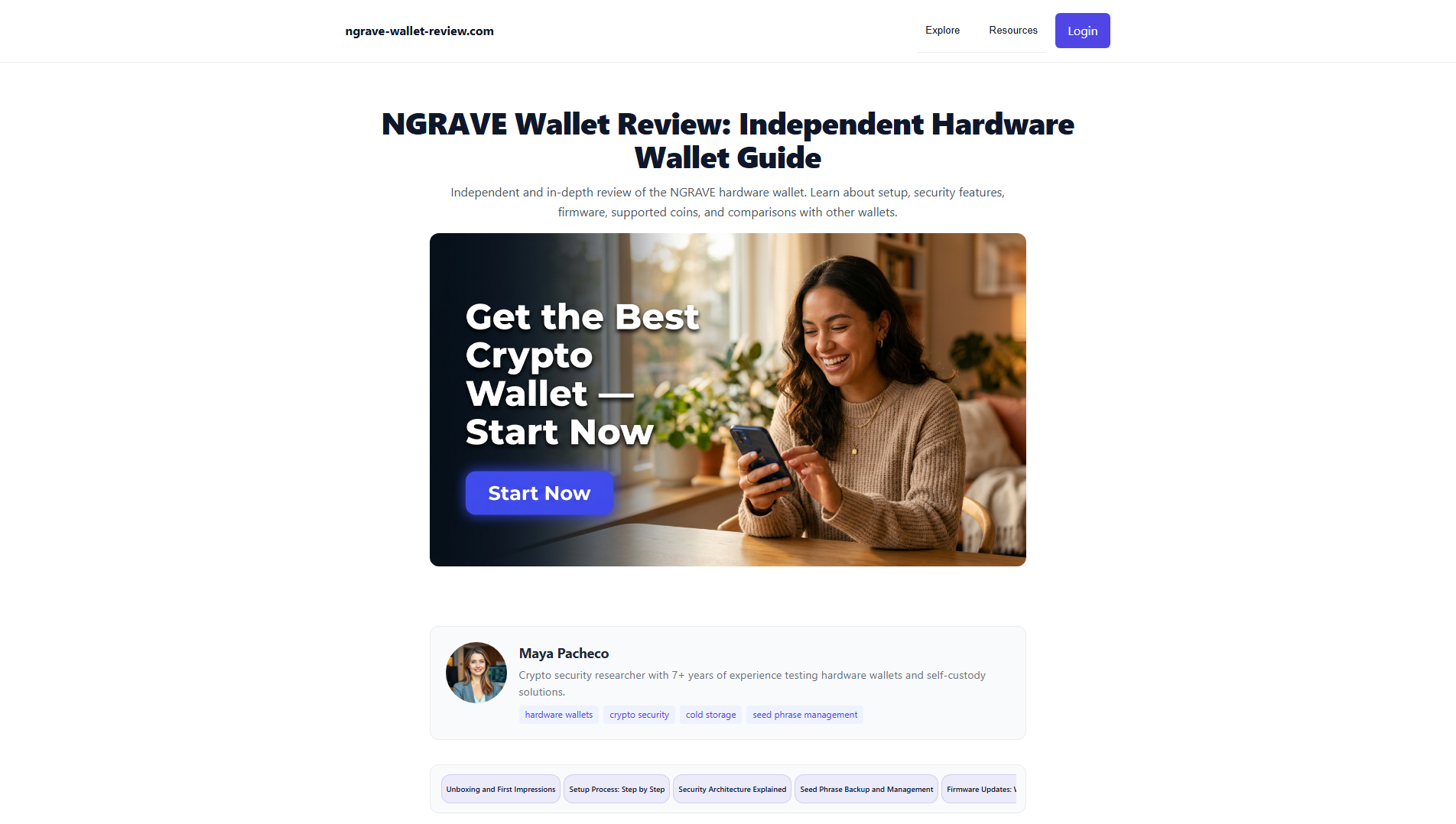 Stored capture of ngrave-wallet-review.com