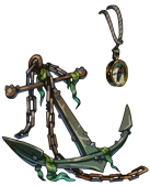 An anchor and a compass