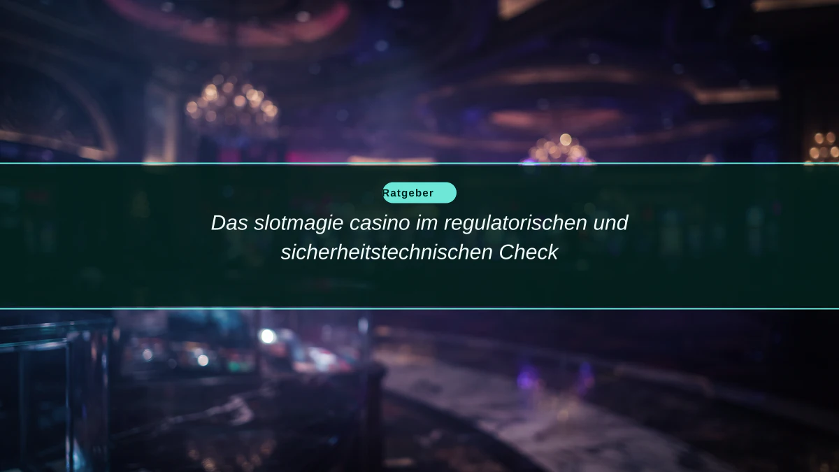 Das slotmagie casino im regulatorischen und sicherheitstechnischen Check