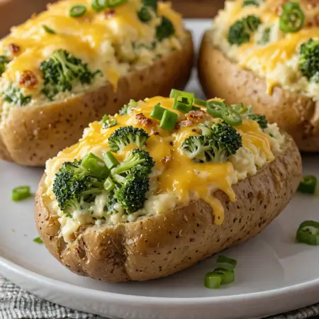 Broccoli-Stuffed Cheese Potatoes Recipe