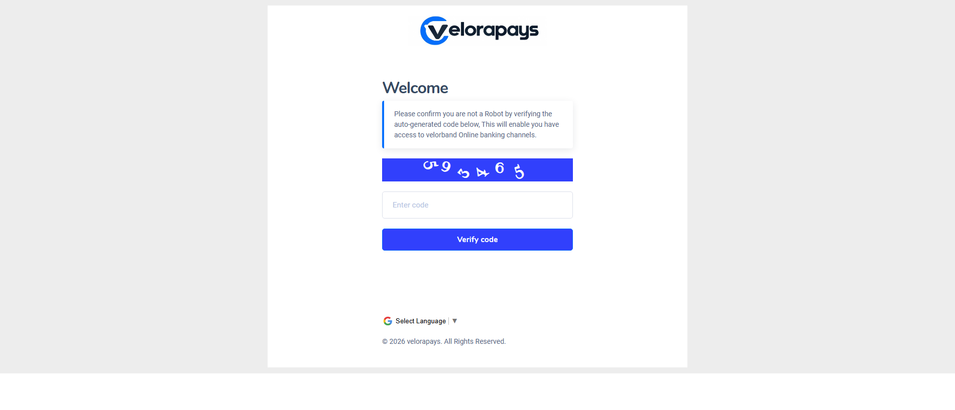 Stored capture of velorapays.online