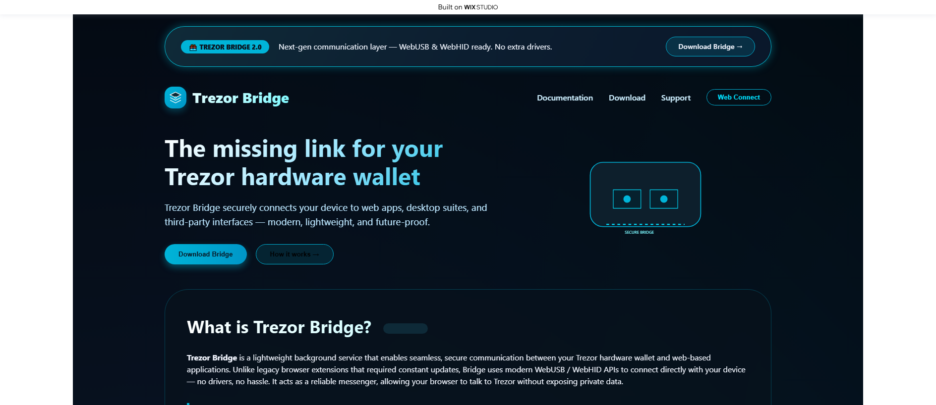 Stored capture of bridge-online.wixstudio.com