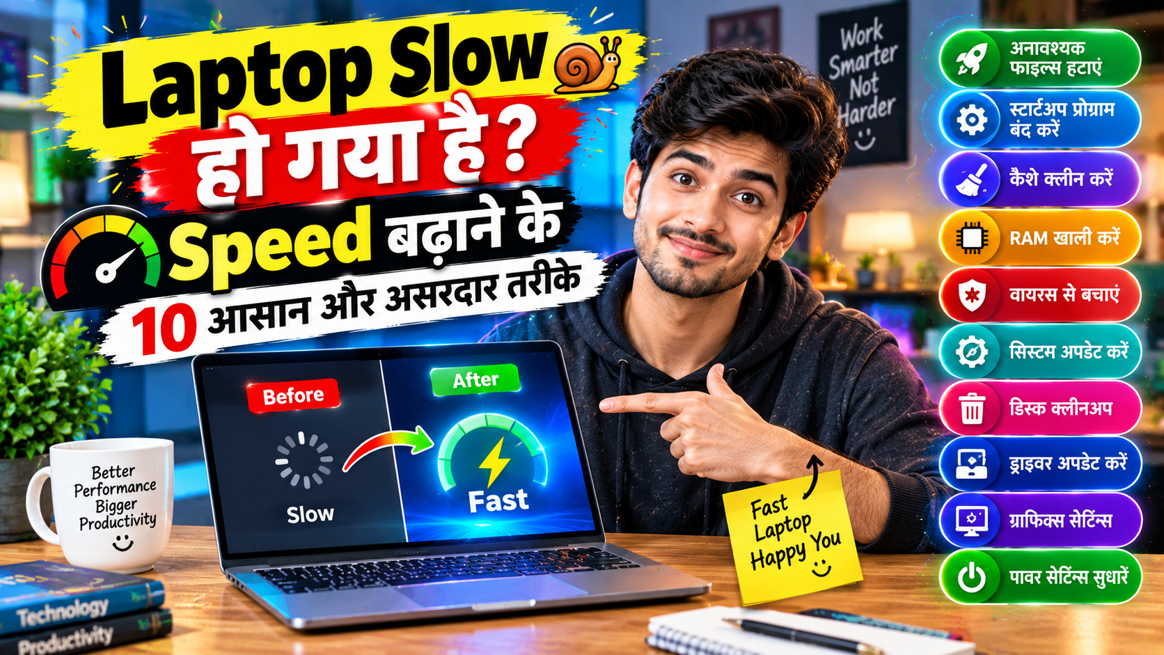 Laptop Slow हो गया है? Speed बढ़ाने के 10 आसान और असरदार तरीके