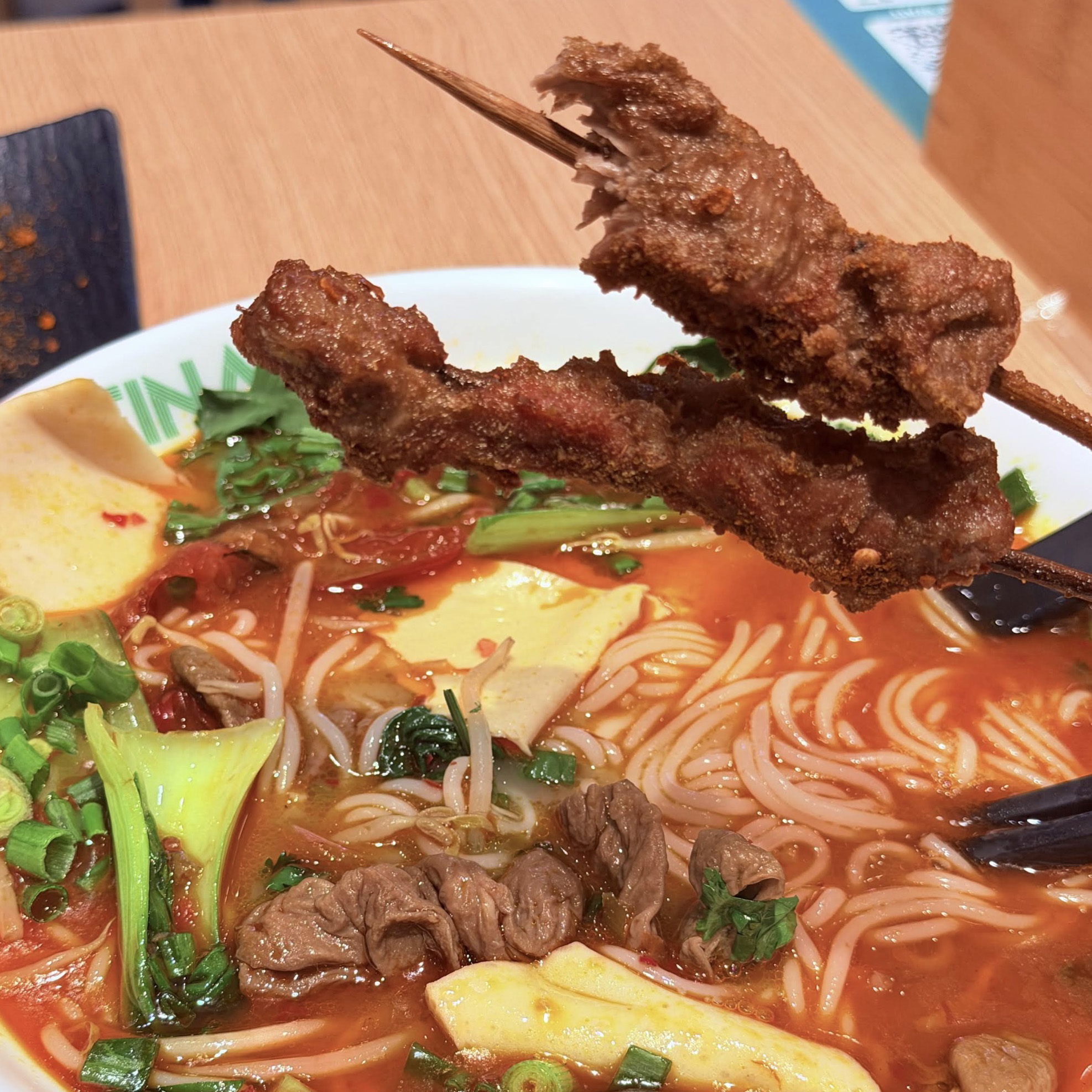 Bowl of Sichuan rice noodle soup at Tina's Noodle Kitchen PLQ Mall