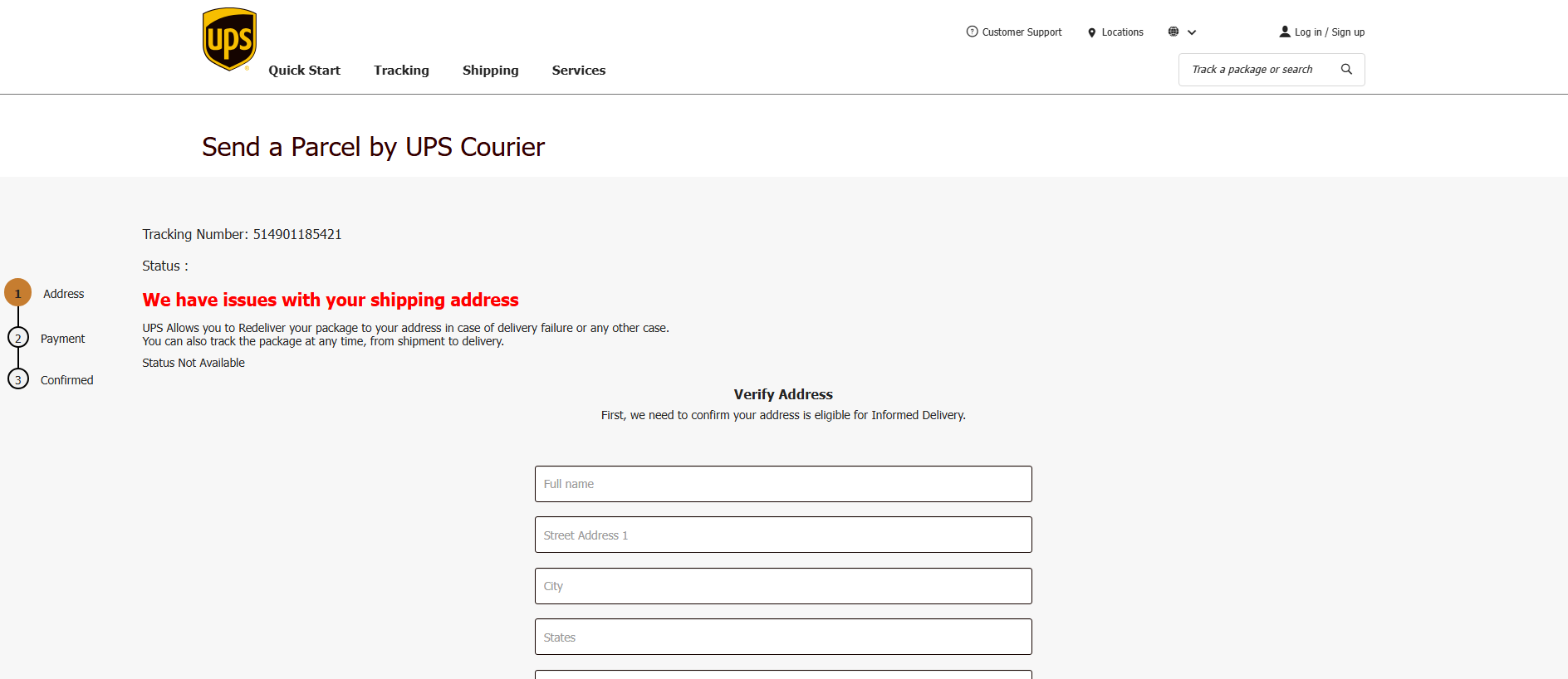 Forensic screenshot of [REDACTED] showing the phishing page layout