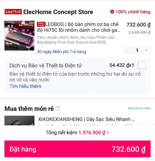 LEOBOG | Bộ bàn phím cơ ba chế độ Hi75C lõi nhôm dành cho chơi game không dây, máy tính để bàn và văn phòng.