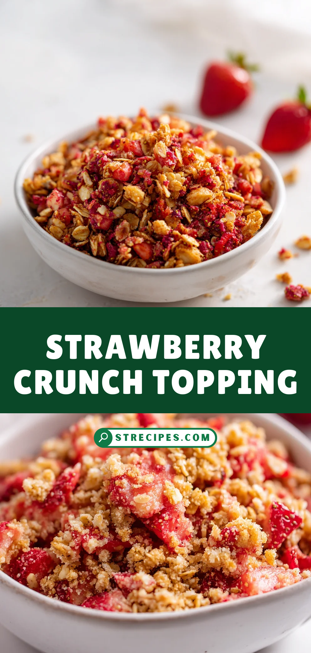 Strawberry Crunch Topping — homemade Strawberry Crunch Topping recipe