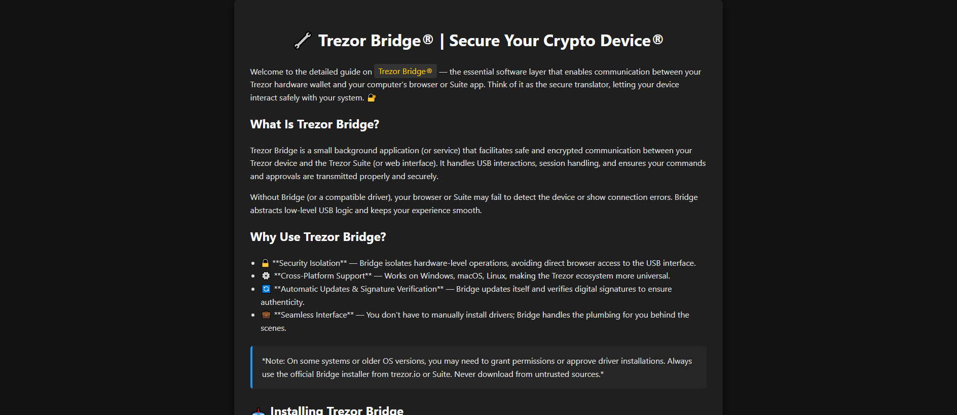 Screenshot of help-trezer-bridge.pages.dev