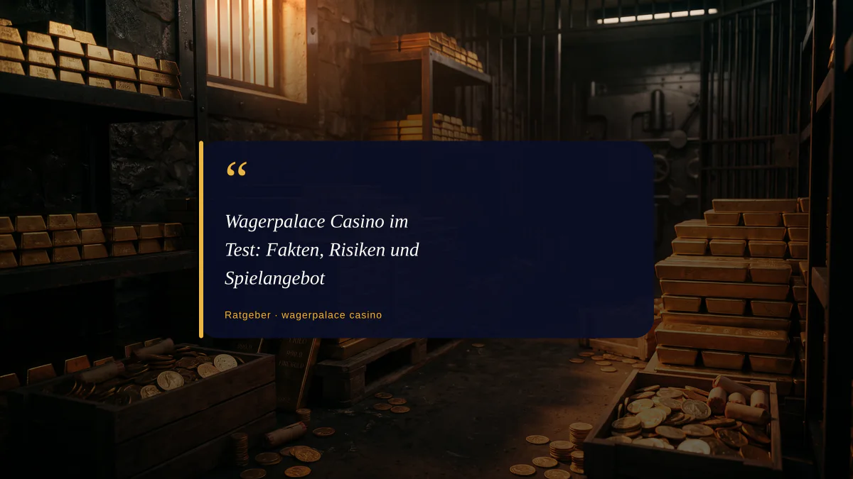 Wagerpalace Casino im Test: Fakten, Risiken und Spielangebot