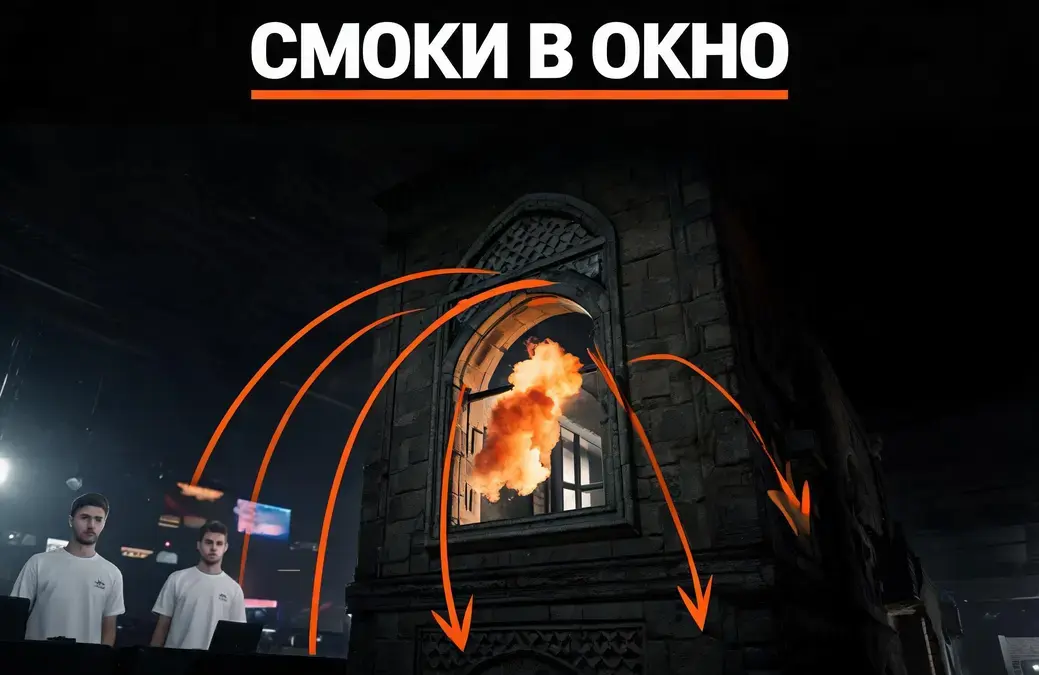 Инста смоки на мираже: как закрывать окно со всех T-спавнов в CS2