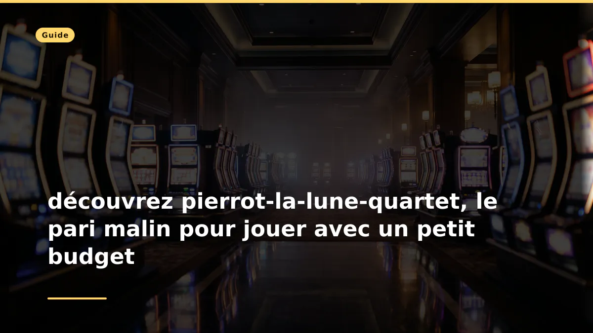 découvrez pierrot-la-lune-quartet, le pari malin pour jouer avec un petit budget