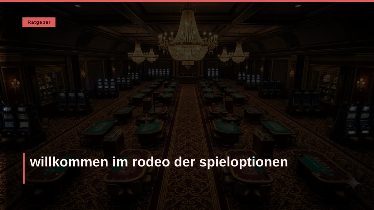 willkommen im rodeo der spieloptionen