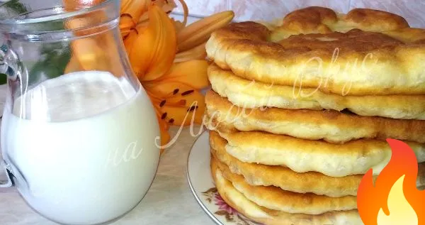 Постер Пышные лепешки на кефире