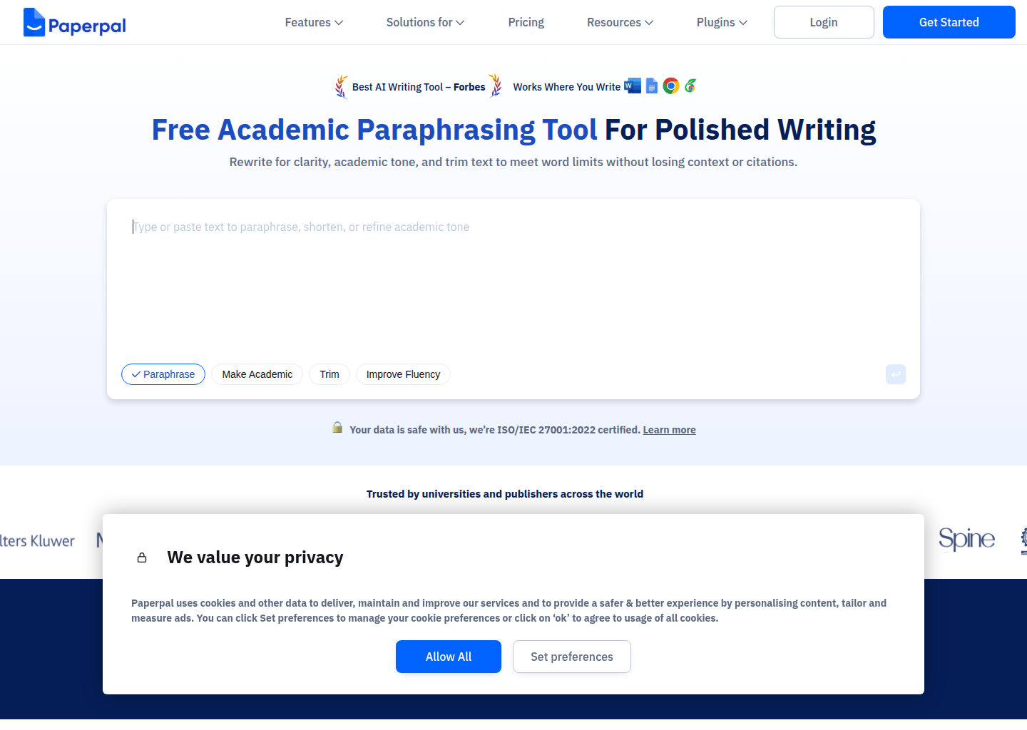 Paperpal AI Paraphraser