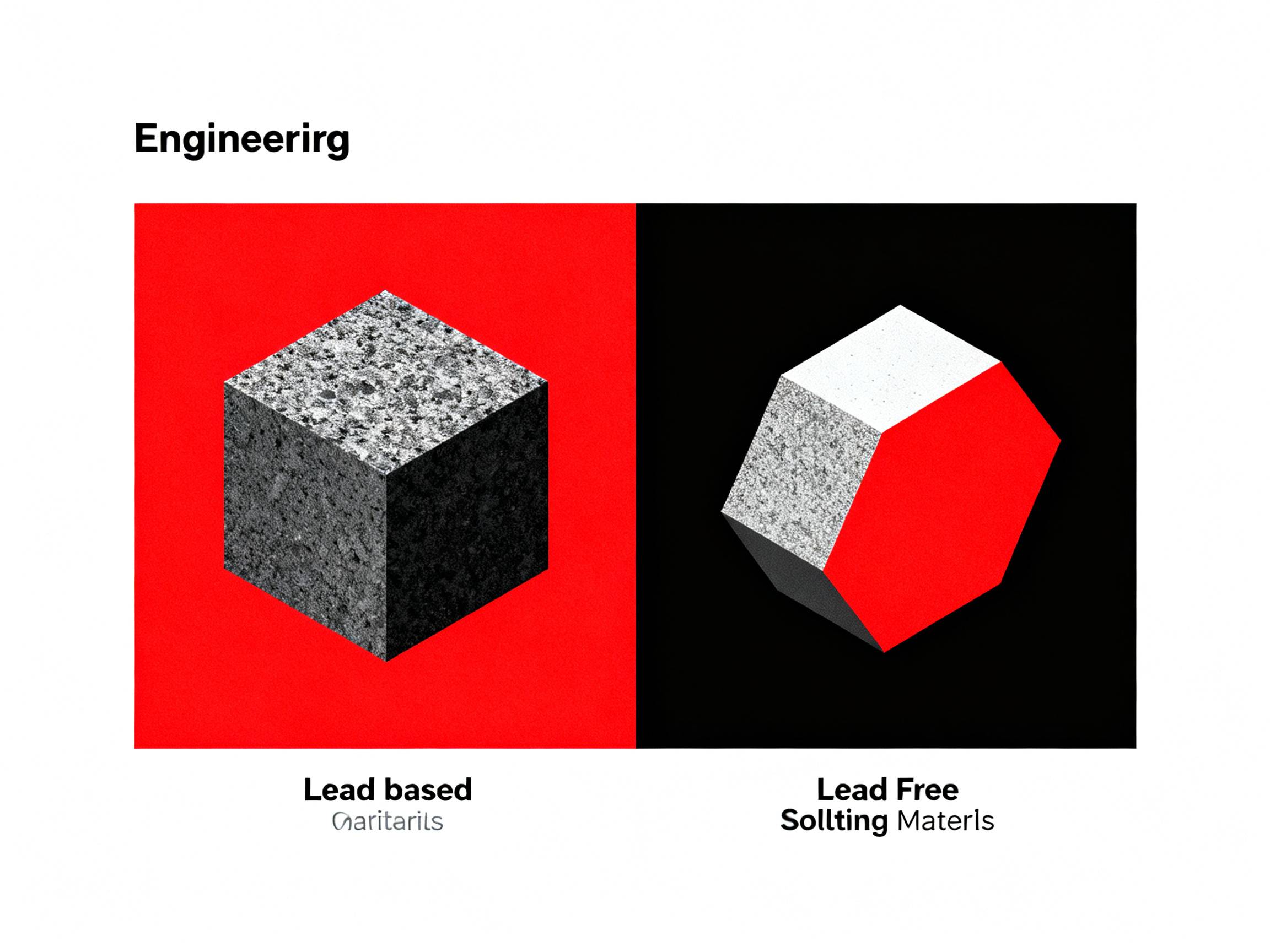 Lead vs lead-free soldering material comparison.