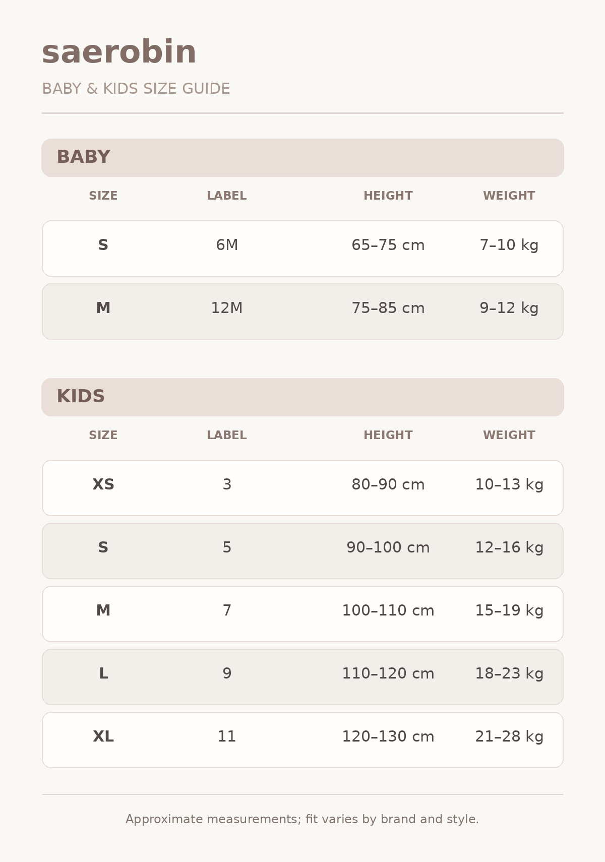 saerobin-Baby-Kids-Size-Guide