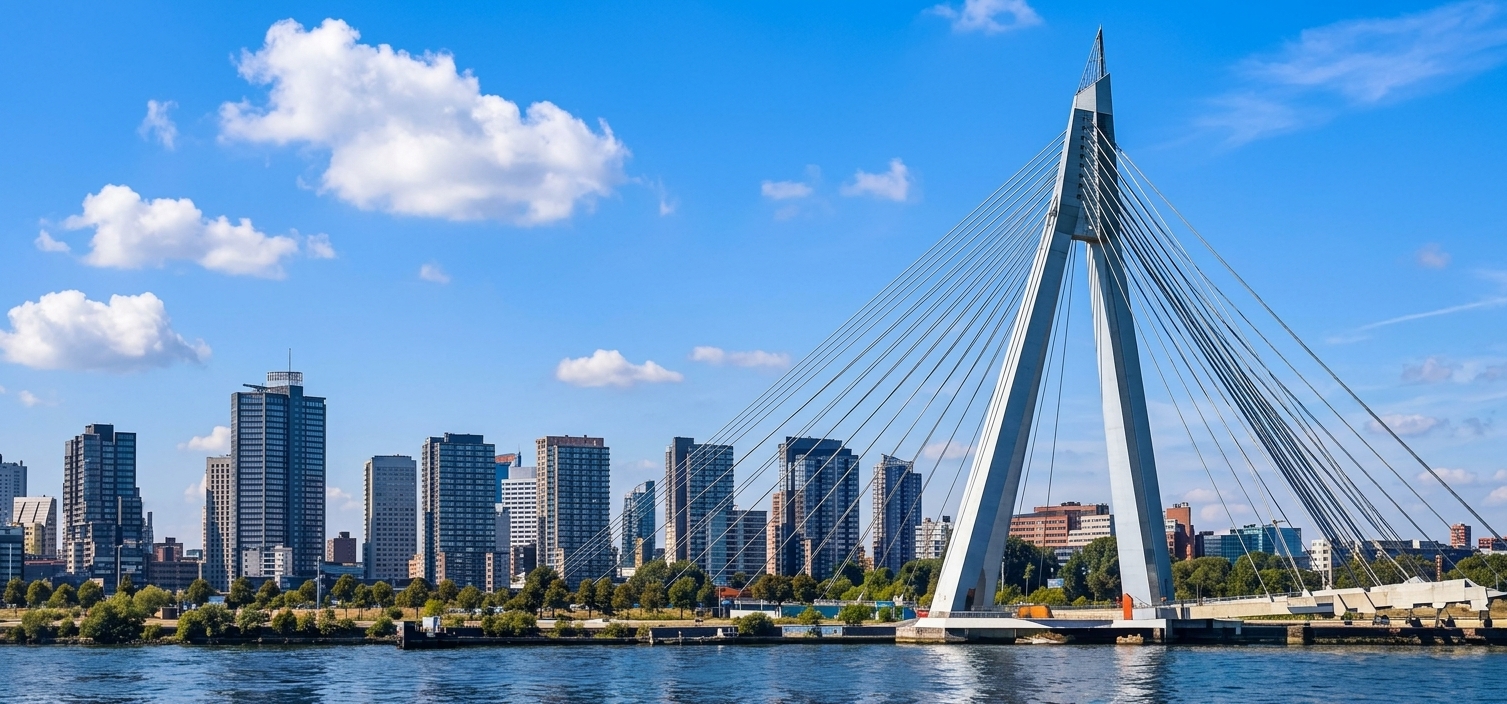 Rotterdam centrum en skyline