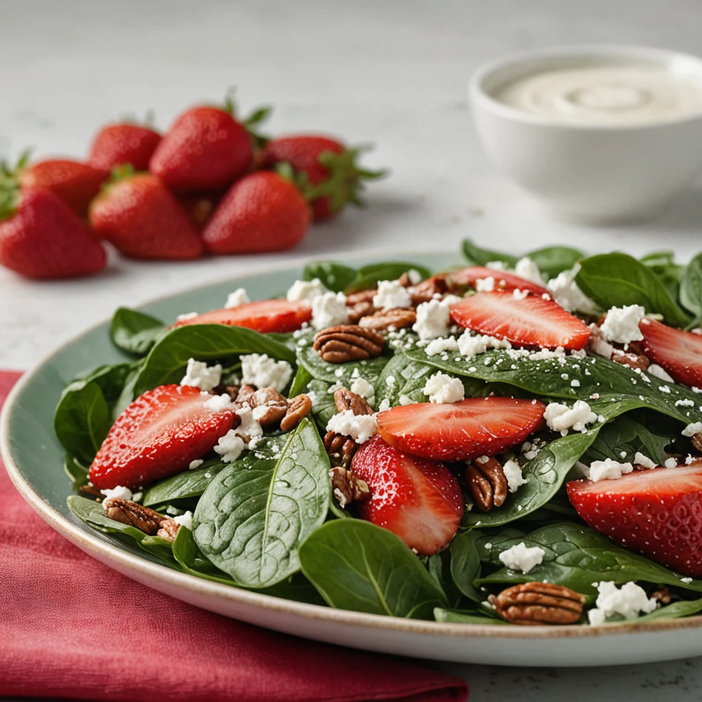 Strawberry Spinach Salad with Feta