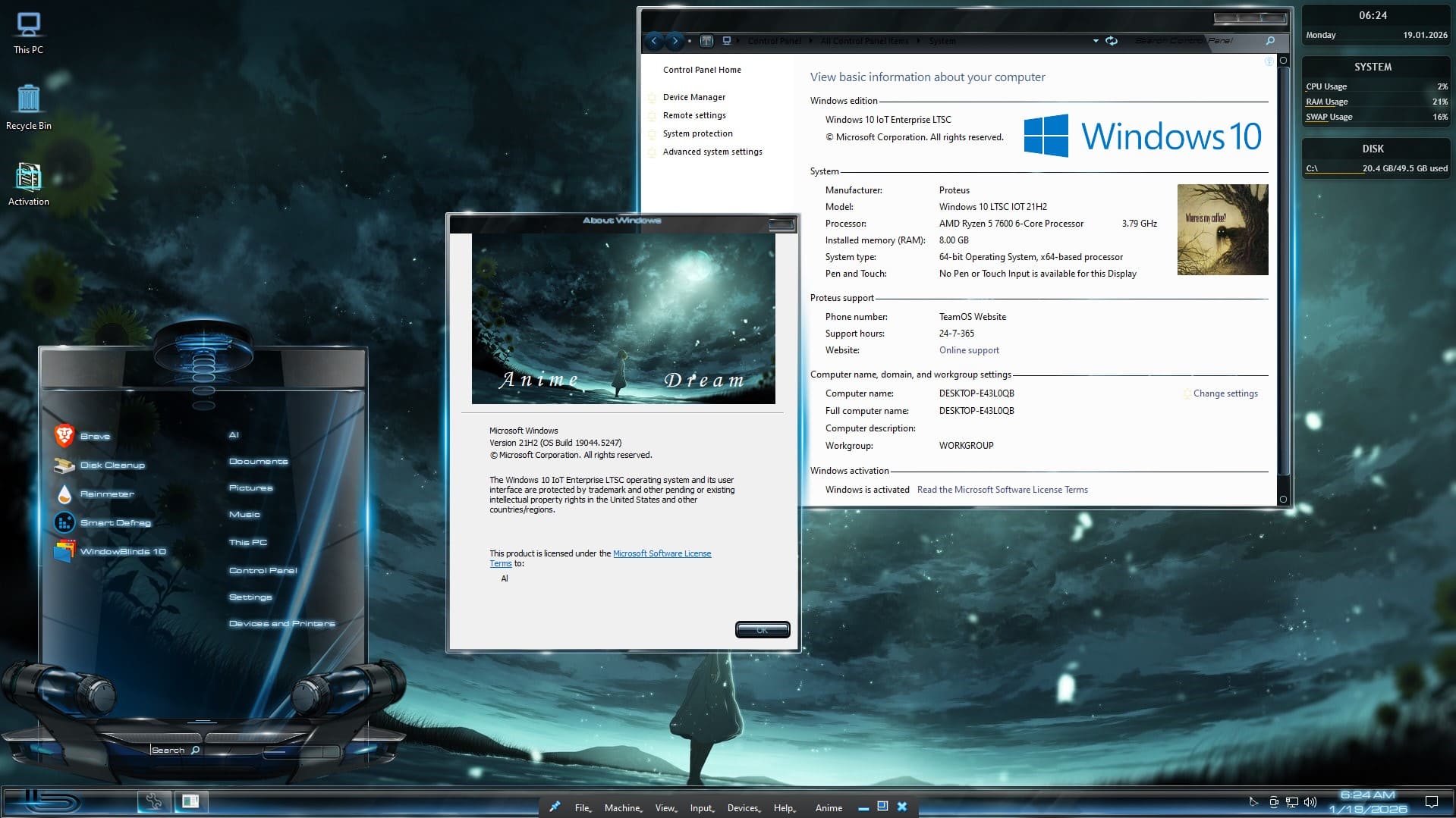 Anime Dreams - Windows 10 Enterprise LTSC IoT 21H2 Lite 6 d4