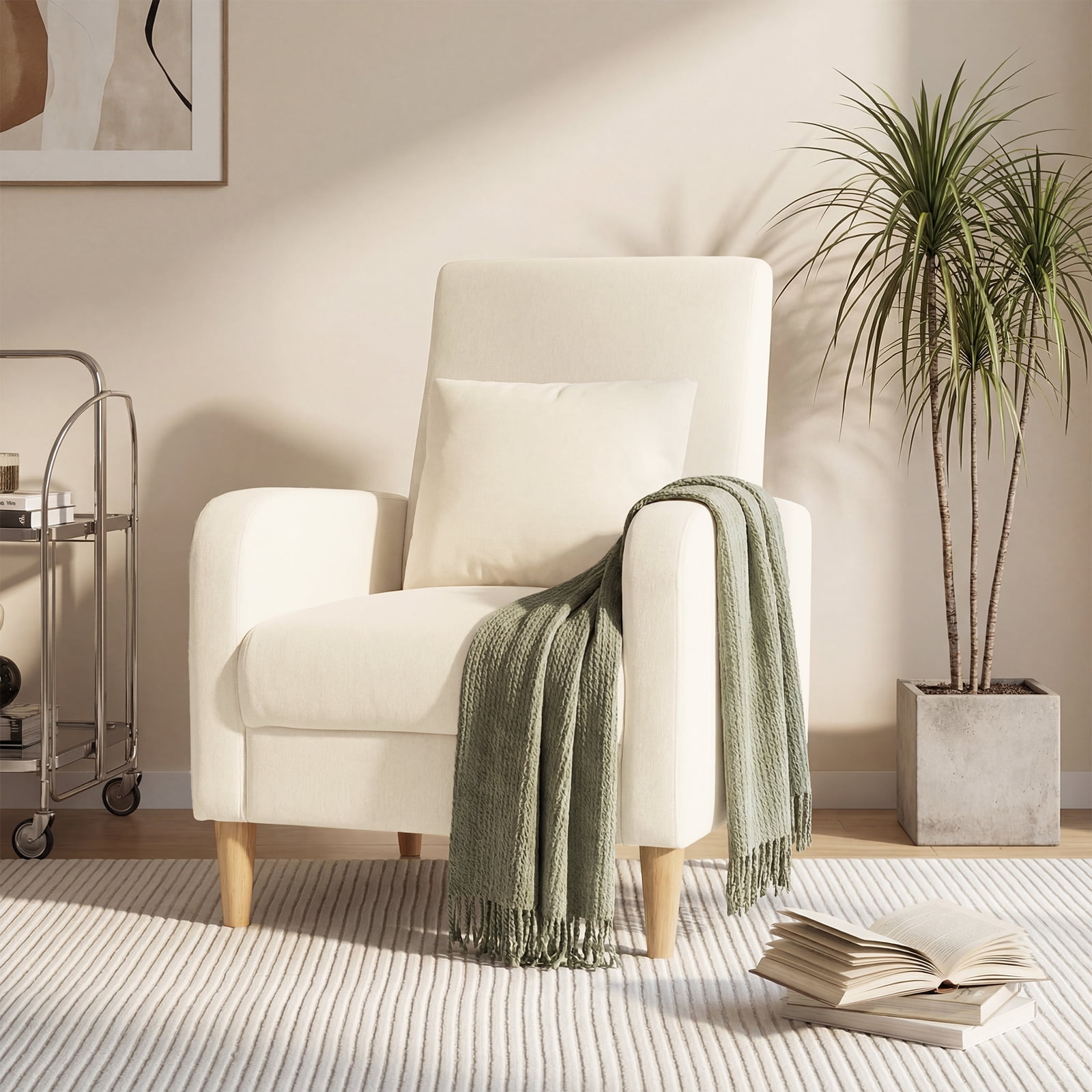 Modern Accent Chair for Living Room | Upholstered Single Seater Armchair | ANSA NEST