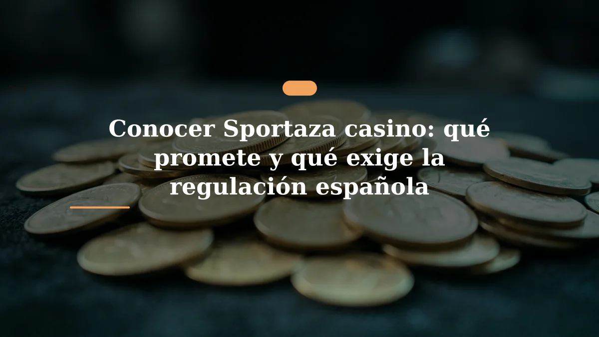 Conocer Sportaza casino: qué promete y qué exige la regulación española