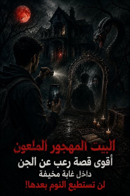 رسم توضيحي لأجواء القصة الخيالية - بيت مهجور في الغابة