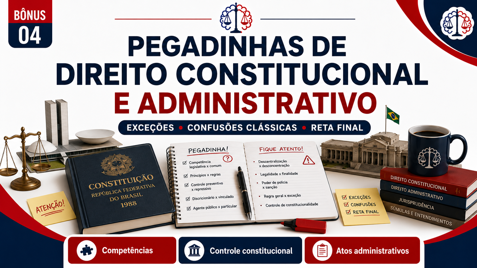 Bônus 4: Pegadinhas de Direito Constitucional e Administrativo