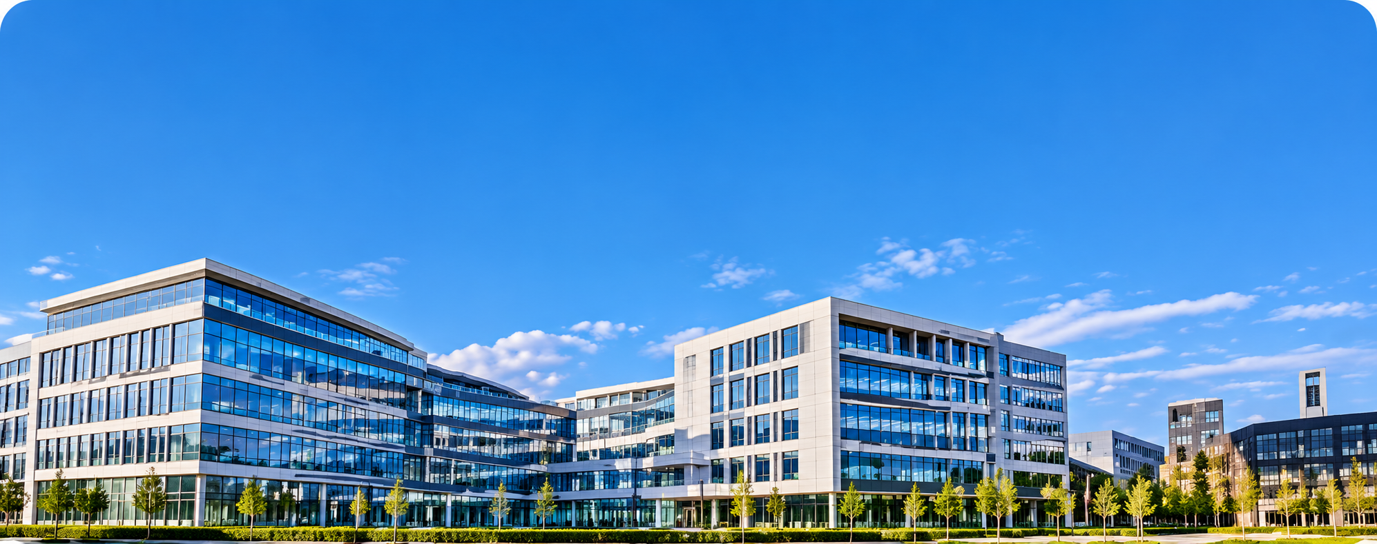 Modern gebouw voor contractvervoer