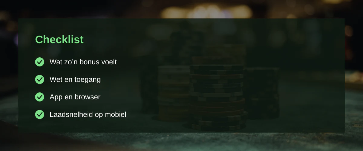 No deposit bonus online casino op mijn telefoon — Checklist