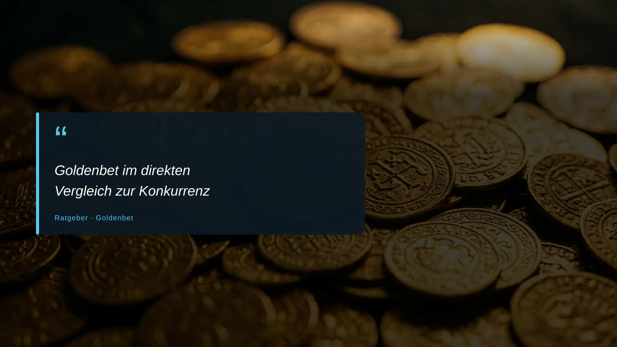 Goldenbet im direkten Vergleich zur Konkurrenz