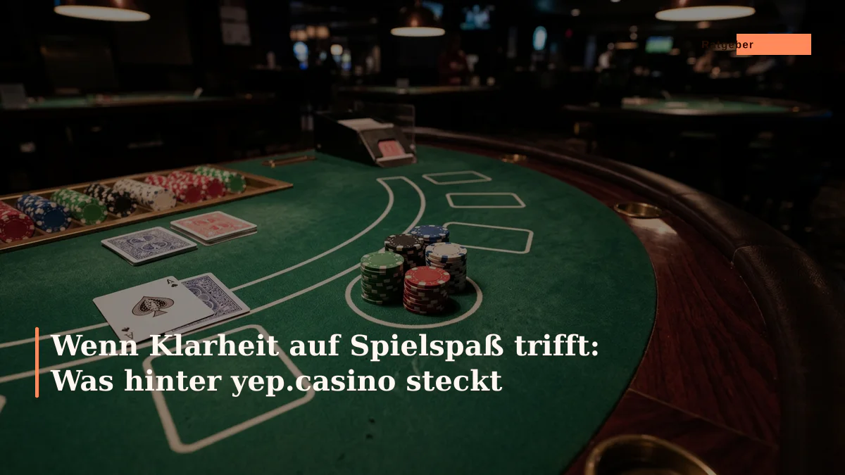 Wenn Klarheit auf Spielspaß trifft: Was hinter yep.casino steckt