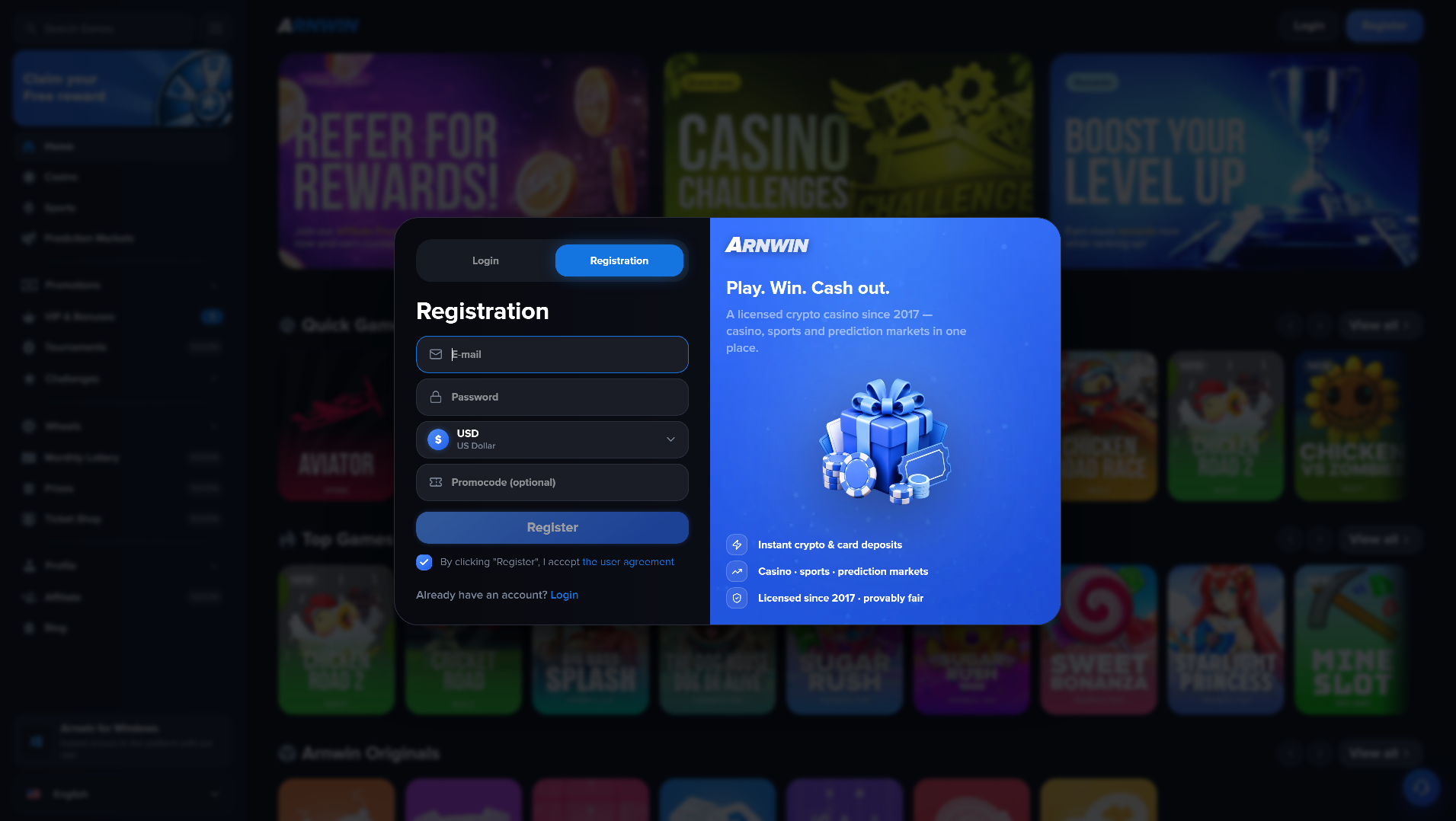 Screenshot of arnwin.com