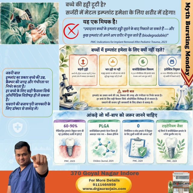 बच्चों की हड्डी की सर्जरी के बाद इम्प्लांट जिंदगी भर रहता है ???