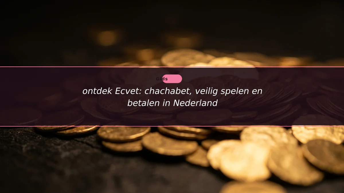 ontdek Ecvet: chachabet, veilig spelen en betalen in Nederland