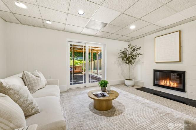 Bright modern living room remodel