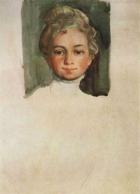 Голова девушки (Е Е Владимирская) 1908