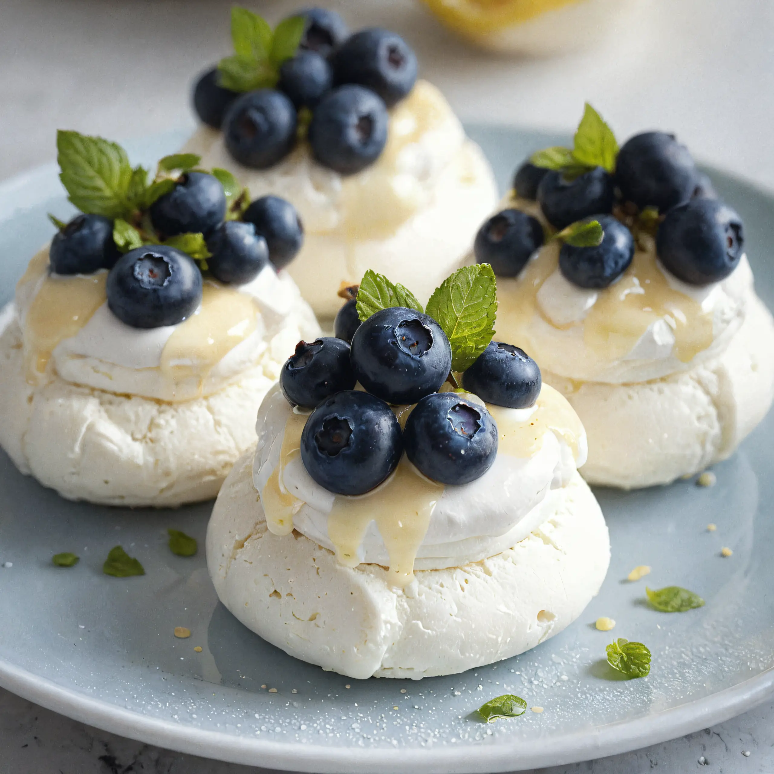 Lemon Blueberry Mini Pavlovas Recipe
