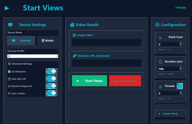 You2View – Automated Video View Generation Bot