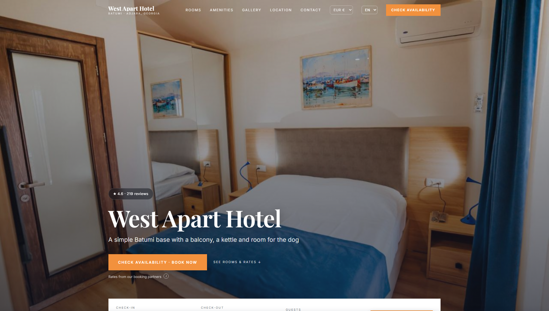 Stored capture of westaparthotel.site
