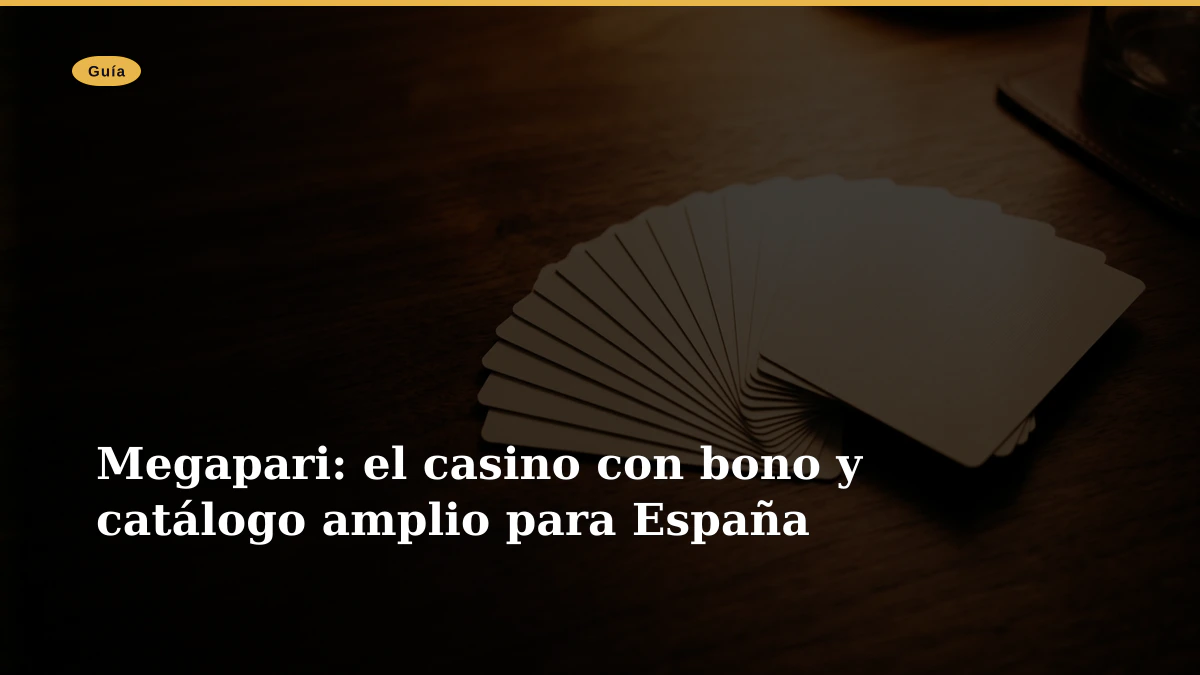 Megapari: el casino con bono y catálogo amplio para España