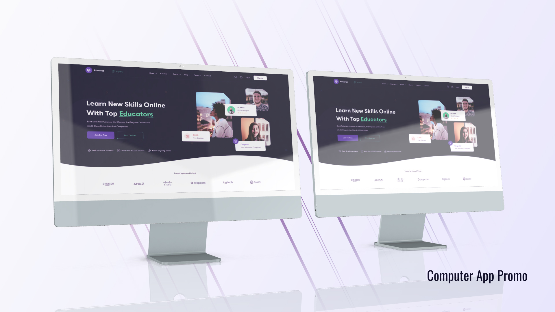 Desktop Promo Website Presentation Desktop Promo Website Presentation