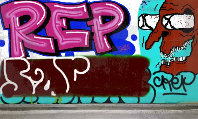 Graffiti artwork by REP