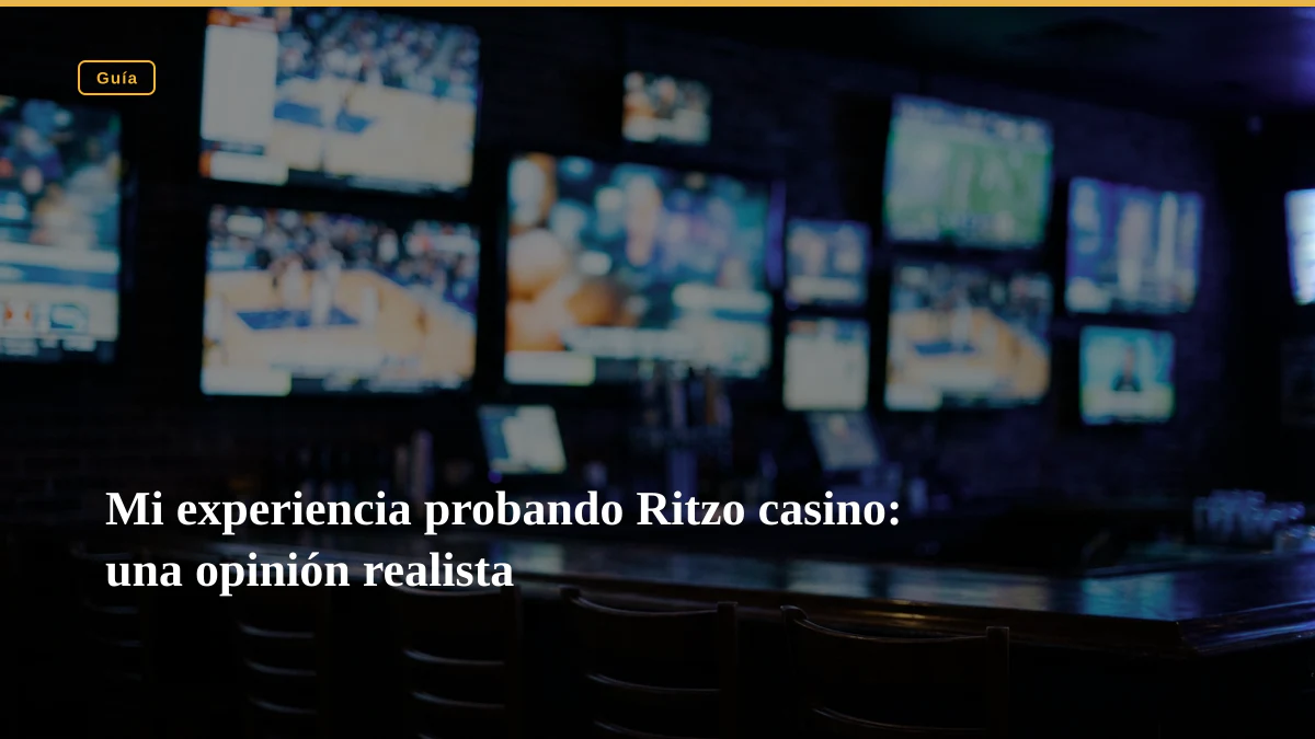 Mi experiencia probando Ritzo casino: una opinión realista
